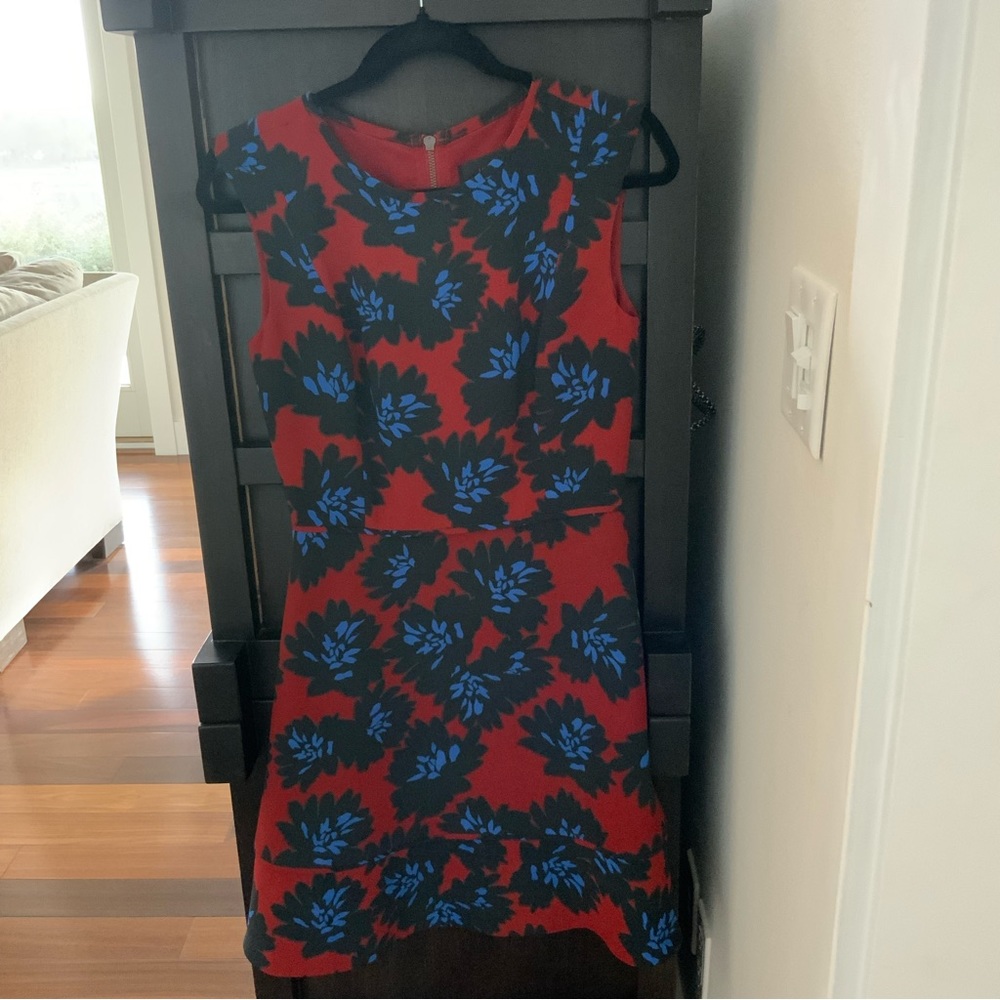 J Crew Floral Sleeveless A-Line Dress